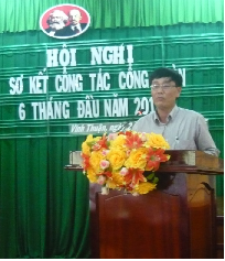 LĐLĐ huyện Vĩnh Thuận sơ kết công tác 6 tháng đầu năm 2015
