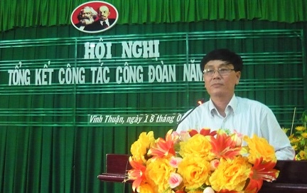 Liên đoàn Lao động huyện Vĩnh Thuận: Tổng kết hoạt động năm 2015 kết hợp sơ kết nửa nhiệm kỳ