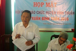 Hội Cựu giáo chức huyện Vĩnh Thuận họp mặt cuối năm