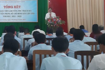 Giáo viên Tổng phụ trách đội TNTP Hồ Chí Minh huyện vĩnh thuận đạt thành tích cao tại kỳ thi cấp tỉnh năm học 2021-2022