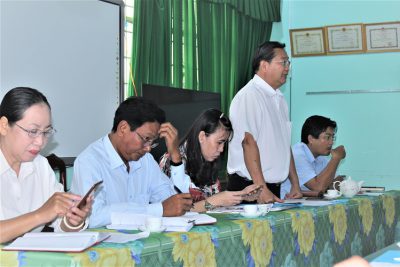 Giám đốc Sở GD&ĐT Trần Quang Bảo dự họp hiệu trưởng với Phòng GD&ĐT Vĩnh Thuận