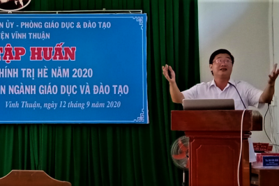 Vĩnh Thuận tổ chức tập huấn bồi dưỡng chính trị cho giáo viên năm 2020