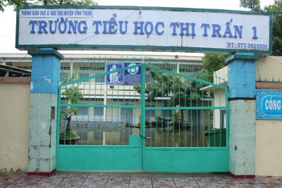 Trường Tiểu học Thị Trấn 1 mưa ngập nhiều phòng học